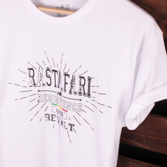 Rastafari Resitance and Revolt | T-shirt biały