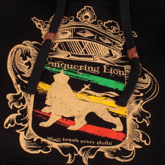 Bluza z kapturem Conquering Lion shall break every chain