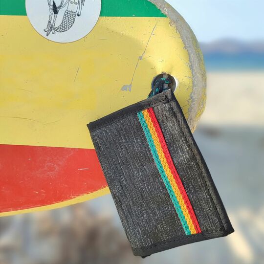 Dub Lion wallet | black melange + rasta