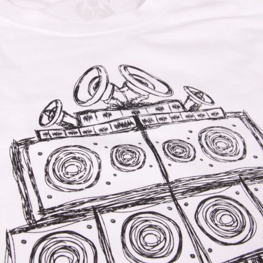 T-shirt Vinyl & Sound System wall Maniac | biały