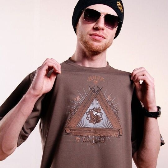 Tshirt - Nuff Wear - Wood & Chain 00513 - brown