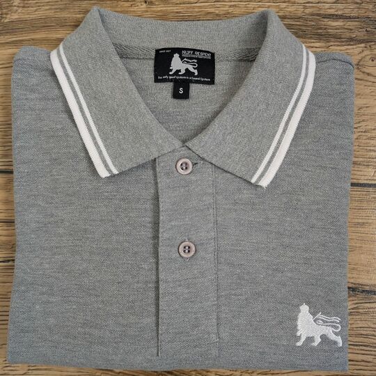 Koszulka Polo Lion of Judah - Szara z białymi detalami