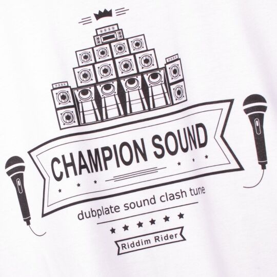 Tshirt Champion Sound | Dubplate Sound Clash Tune - biały