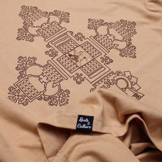 Tshirt z krzyżem Etiopskim Abisyńskim እግዚአብሔር