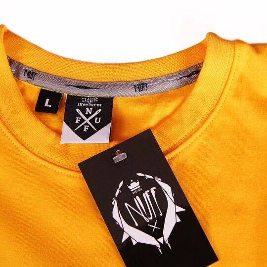 Tshirt- Nuff Wear - Wood & Chain 00513 - yellow