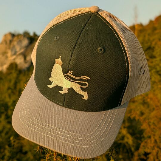 Czapka baseball Lion of Judah  | Ciemna zieleń/szary/beż