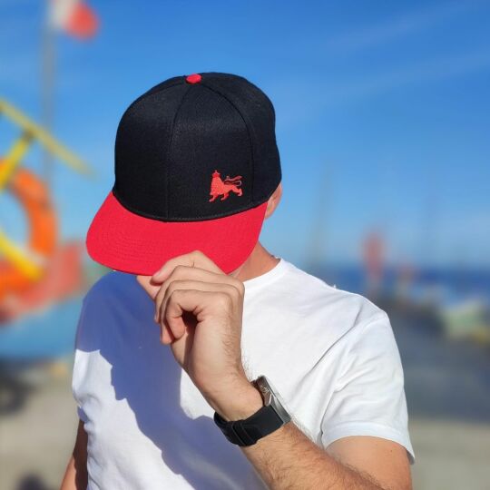 Lion of Judah snapback cap | Black & Red