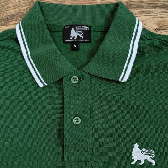 Koszulka Polo Lion of Judah - Zielona z białymi detalami