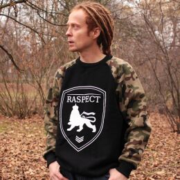 RASPECT LION CREST sweatshirt crewneck camo 