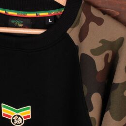 Reggae Warrior camo crewneck