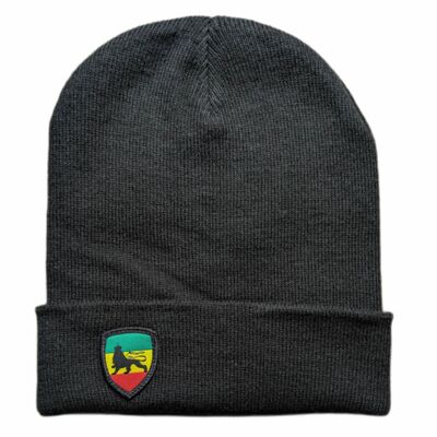 Czapka beanie zimowa z etykietą Roots Reggae | czarna