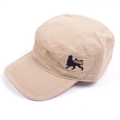 Army flat cap Lion of Judah | camel