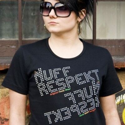 Girl tee Nuff Respekt Mirror  - black