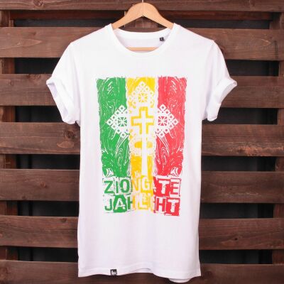 Zion Gate Jah Light - white tshirt | Organic Cotton