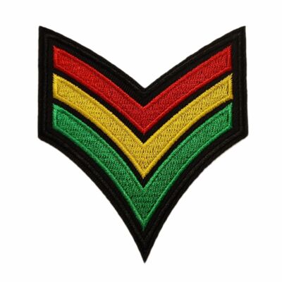 Army style patch in Reggae colors