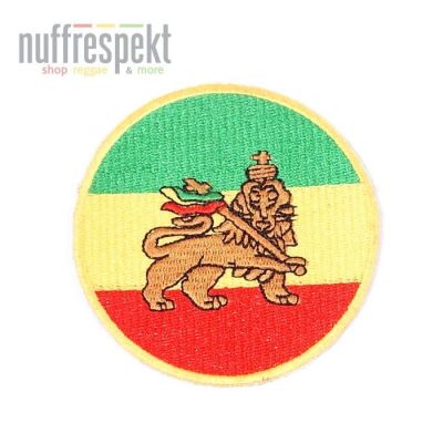 Okrągła naszywka rasta Lion of Judah