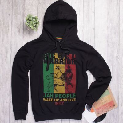 Bluza z kapturem Rebel Warrior | Jah people wake up and live