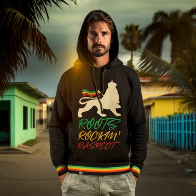 Roots Rockin' Raspect black hoodie