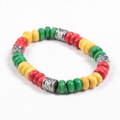 Wood Beads rasta Bracelet