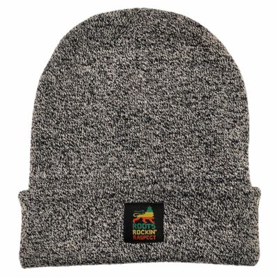 Smooth Cool Cuffed Soft Beanie Flexible Cozy Hat Roots Rockin' Raspect | gray melange