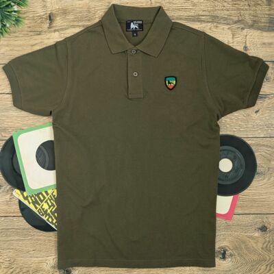 Oliwkowa koszulka Polo - Reggae Vibes