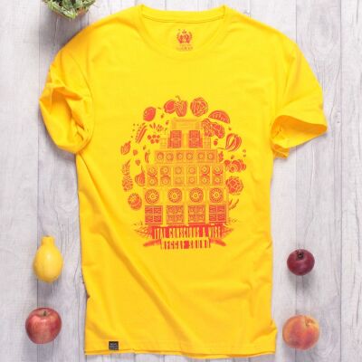 Reggae Sound Ital Conscious and Wise yellow t-shirt 