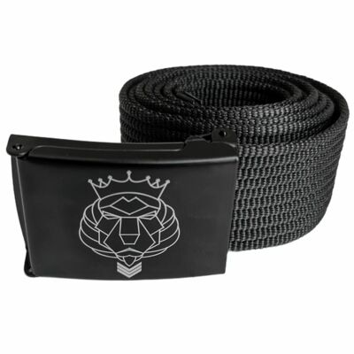Lion Spirit webbing belt, black Trouser belt