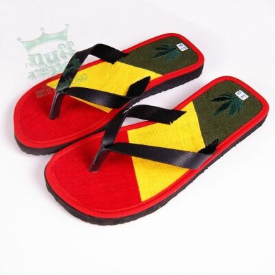 Rasta lady's flip-flop