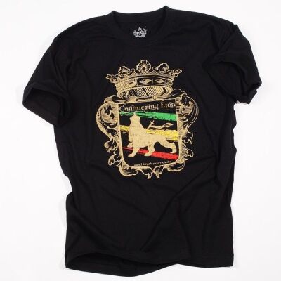 Conquering Lion shall break every chain Tshirt - black