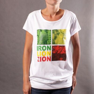 Top damski - Iron Lion Zion - biel