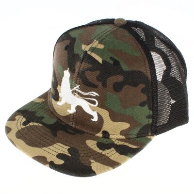 Czapka Truckerka Lion of Judah | Camo & Black