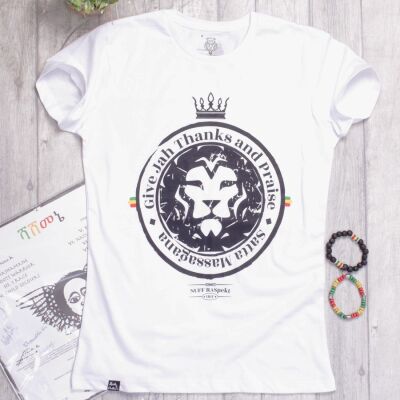 Satta Massagana Give Jah thanks and Praise ladies tshirt