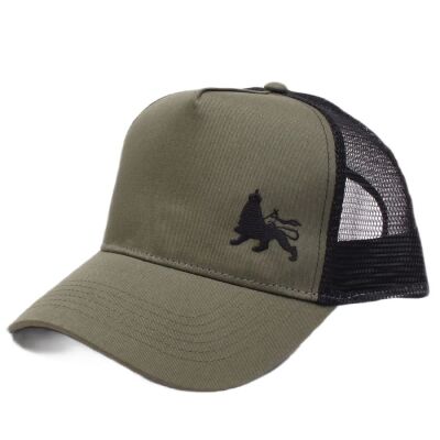 Czapka z daszkiem truckerka| Lion of Judah | olive