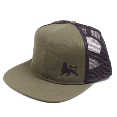 Czapka Truckerka small Lion | Olive & Black