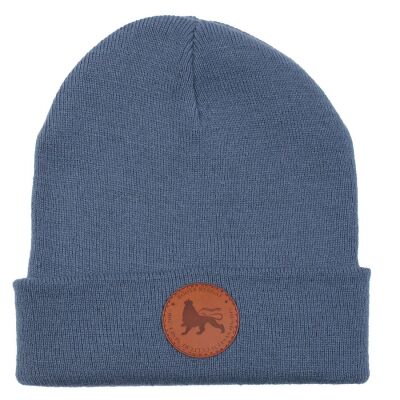 Beanie winter hat  Docker cap with Roots Reggae label  | airforce blue