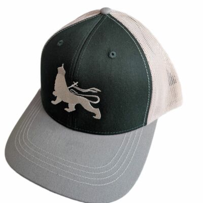 Czapka baseball Lion of Judah  | Ciemna zieleń/szary/beż