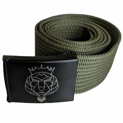 Lion Spirit webbing olive belt