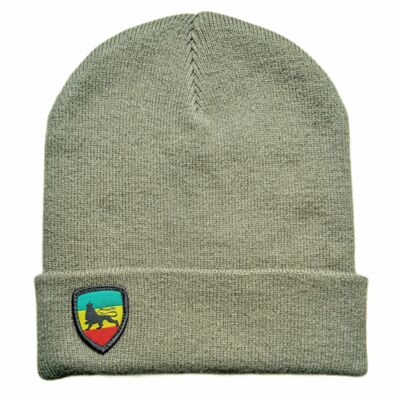 Czapka beanie zimowa z etykietą Roots Reggae | khaki