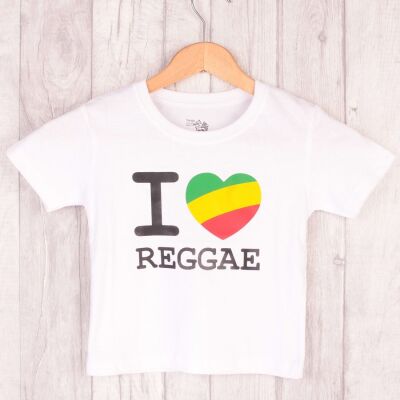 T-shirt dziecięcy - I ❤ Reggae