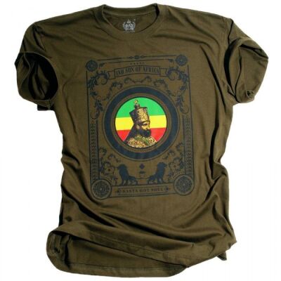 Jah son of Africa / Rasta Got Soul Tshirt - olive