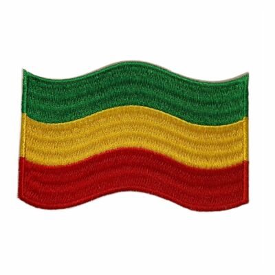 Flag patch in Reggae Rasta colors