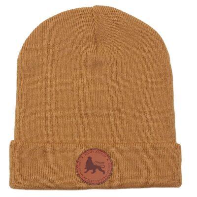 Beanie winter hat  Docker cap with Roots Reggae label  | caramel