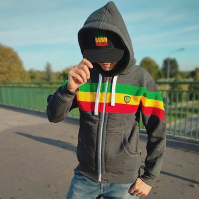 Rasta Vibes Hoodie: Warm Spectrum of Reggae Inspiration