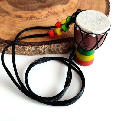 African brown djembe pendant