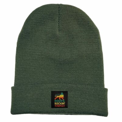 Czapka beanie zimowa Roots Rockin' Raspect | oliwkowy