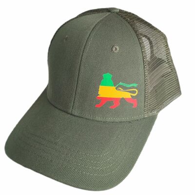 Lion of Judah logo trucker cap | Olive