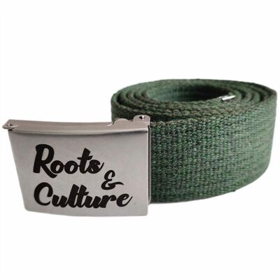 Roots & Culture sackcloth olive Trouser belt