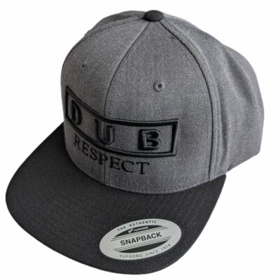 Czapka Snapback DUB Respect - Haft 3D - grafit - Sound System Culture