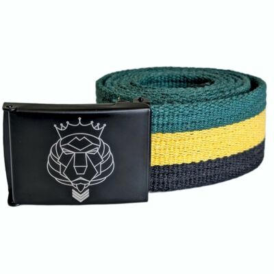 Lion Spirit webbing belt, sackcloth Trouser belt - Jamaica