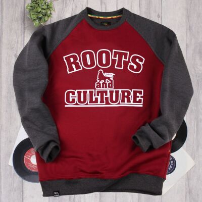 Klasyczna bluza bordo-grafit | Roots and Culture  [SAMPLE]